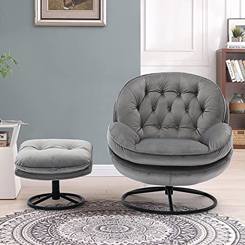 Sillón Plegable Terciopelo Gris miniatura 3