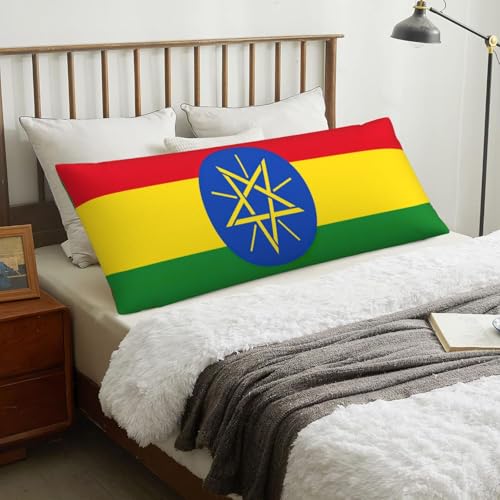 Housse de coussin imprimée drapeau de l'Éthiopie microfibre douce - 8
