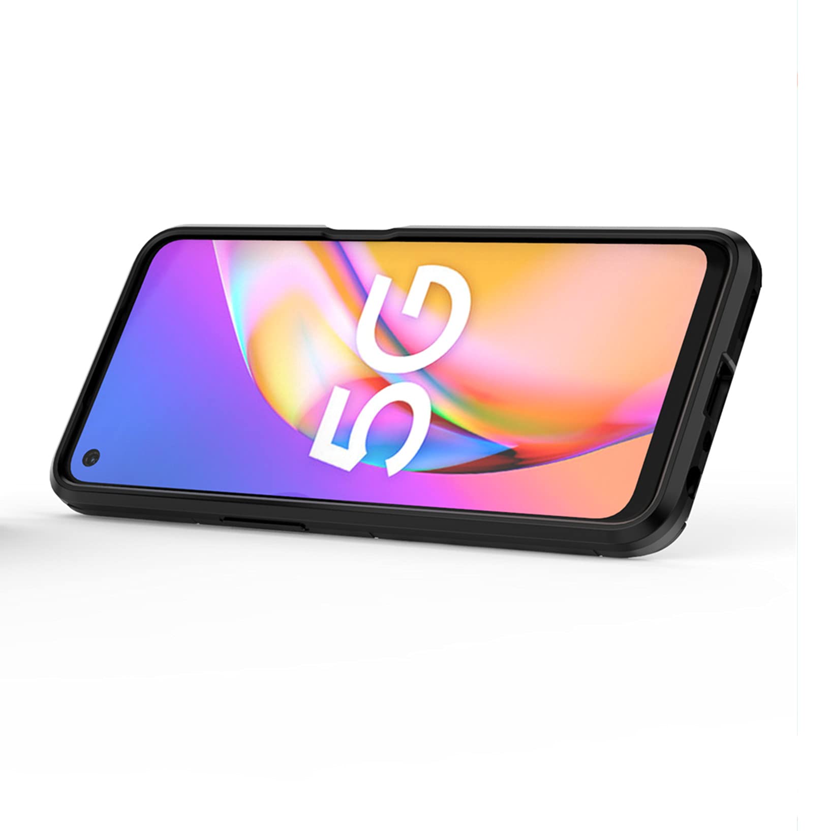 Cover per Oppo A54 5G / Oppo A74 5G, Custodia 2in1 Dual Layer Ibrida Morbido TPU 360° Full Body Protettiva Bumper, Rigida Plastica Armor Antiurto Protettiva con Magnetica Supporto, Nero