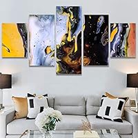SIGNWIN 5 Panel Canvas Wall ArtAbstract Colorful Decorative ElementsModern Artwork for Home Decorations Ready to Hang - 60