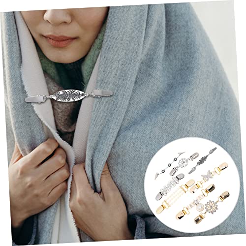 USHOBE 8 Pçs Cardigã Clipe Xale Suéter Pérolas Colete Cardigã Para Camisolas Femininas Cardigã Vinta