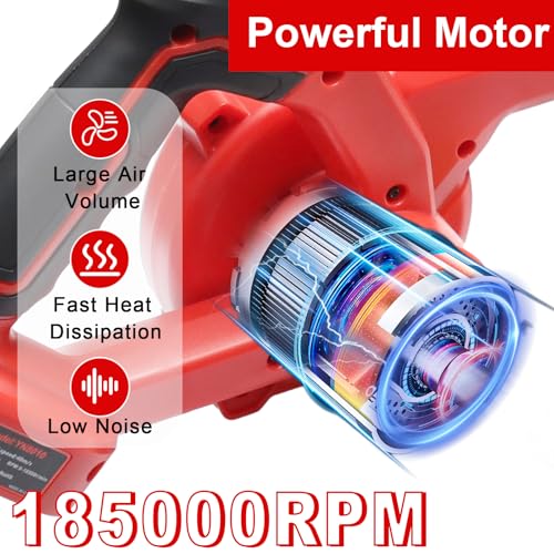Souffleur à feuilles sans fil compact compatible batterie 18V