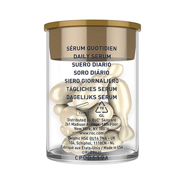 RoC-Retinol-Correxion-Line-Smoothing-Night-Serum-Capsules-10-Count RoC Retinol Correxion Line Smoothing Night Serum Capsules, Daily Anti-Aging Skin Care Treatment for Fine Lines, Dark Spots, Acne Scars, Stocking Stuffers for Men & Women, 10 Count