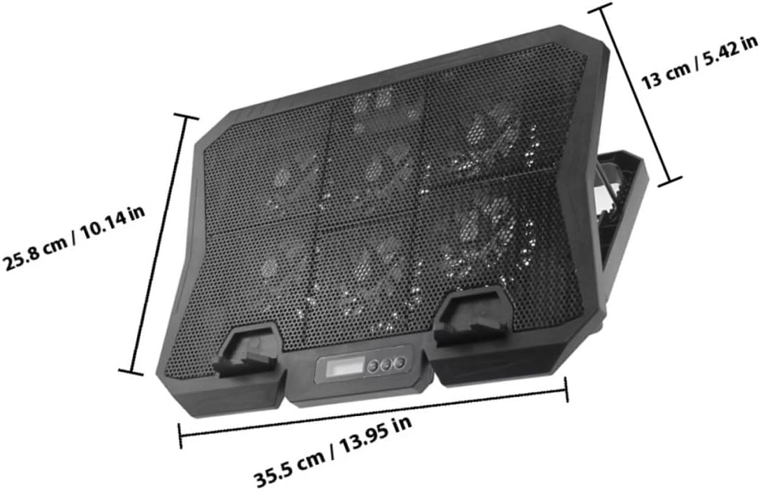 Laptop Cooling Pad 15.6 Inch Silent Laptop Fan Cooling Stand Adjustable Speed with Blue Light for Notebook Cooler for Work and Gaming