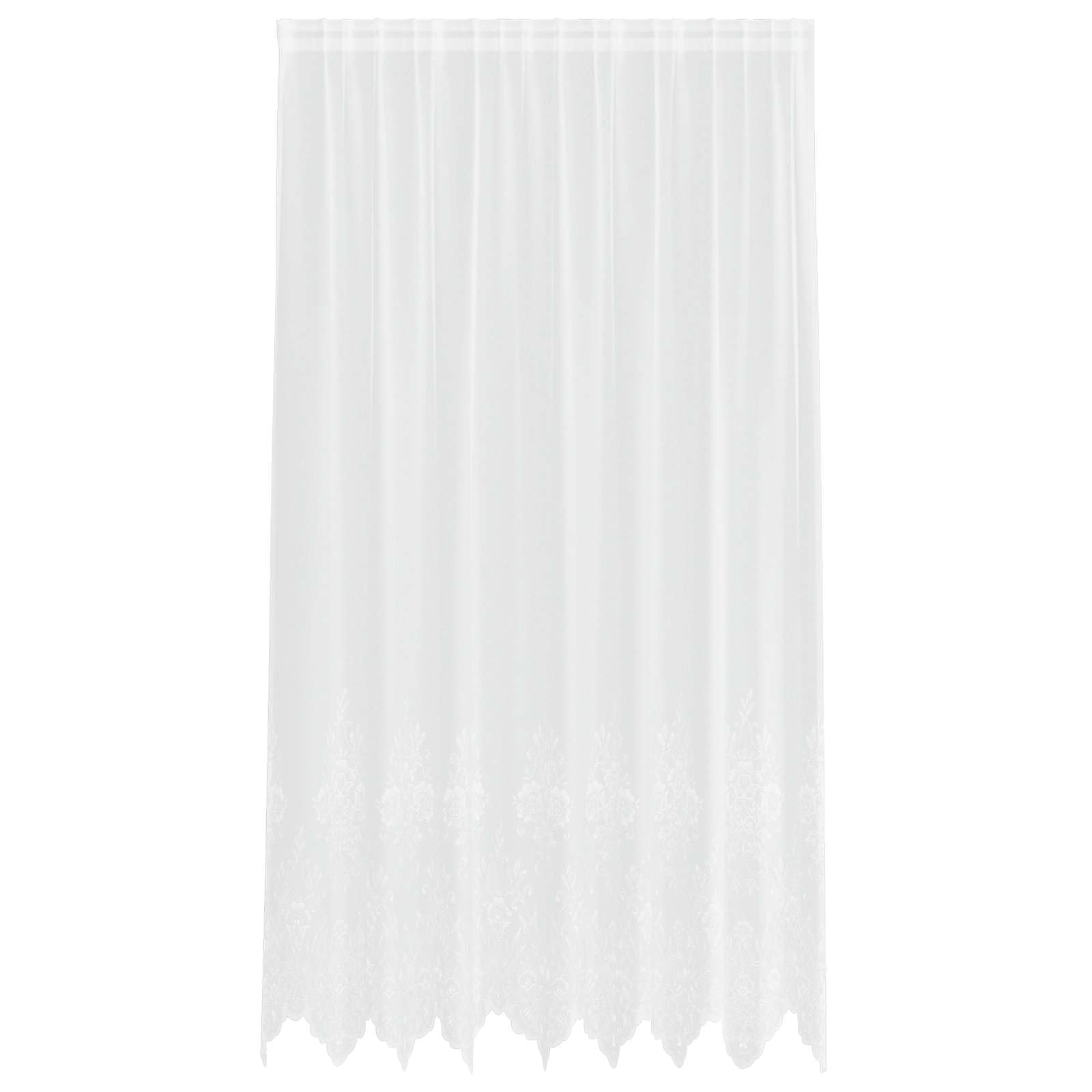 Rideau en dentelle blanc brise-vue et protection lumière