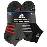 Adidas Herren Sportsocken Grau, Schwarz, Rot (Schuhgröße 38 2/3 EU - 46 2/3 EU)