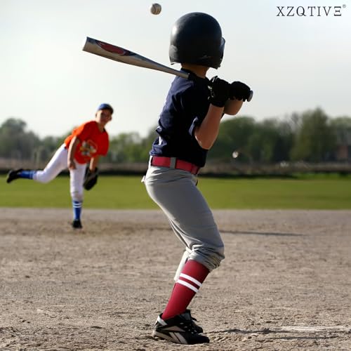 Image of XZQTIVE Baseball Softball Socks and Belt Combo Set Adjustable Softball Socks and Elastic Belt for Kids Youth Adult