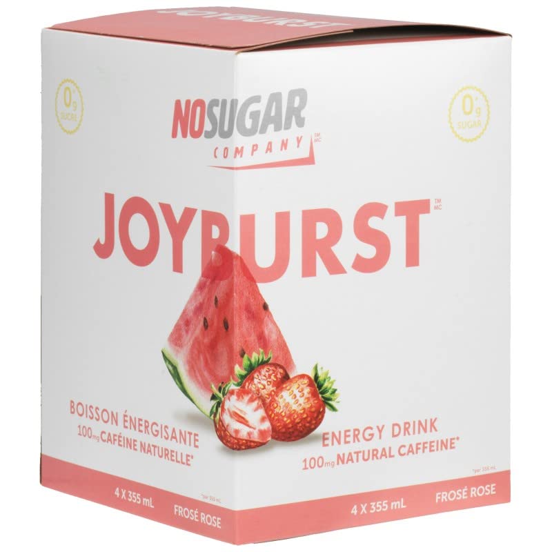 NOSUGAR COMPANYNosugar Company Joyburst Energy Drink Frosé Rose, 4 x 355ml
