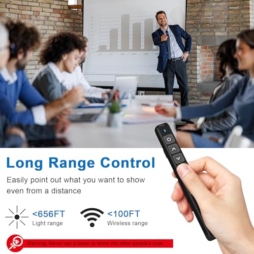 KUIYN Wireless Presenter, Pointer für Präsentationen, Lehrer Zubehör, Powerpoint Fernbedienung, Pointer Control (B3)