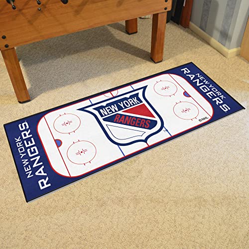 FANMATS 35557 NHL Retro New York Rangers Rink Runner - 30in. x 72in. - Image 3