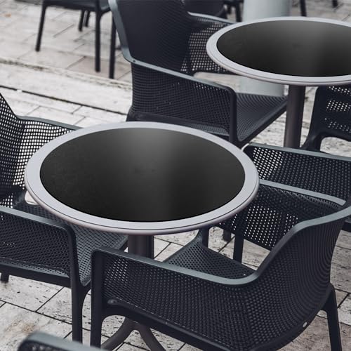 CENNBIE 23.6 Inches Round Table Mat - Cork Leather Table Pad (Black) by CENNBIE - Used condition - Image 6