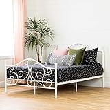 South Shore Summer Breeze Complete Full Metal Platform Bed (54'), White