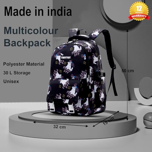 Image of Tinytot 30 Litre Japanese Korean Style School Bag Water-Resistant Laptop & Travel Backpack - Unisex Large 18 Inches Multipurpose Student Backpack for Boys & Girls, Men & Women