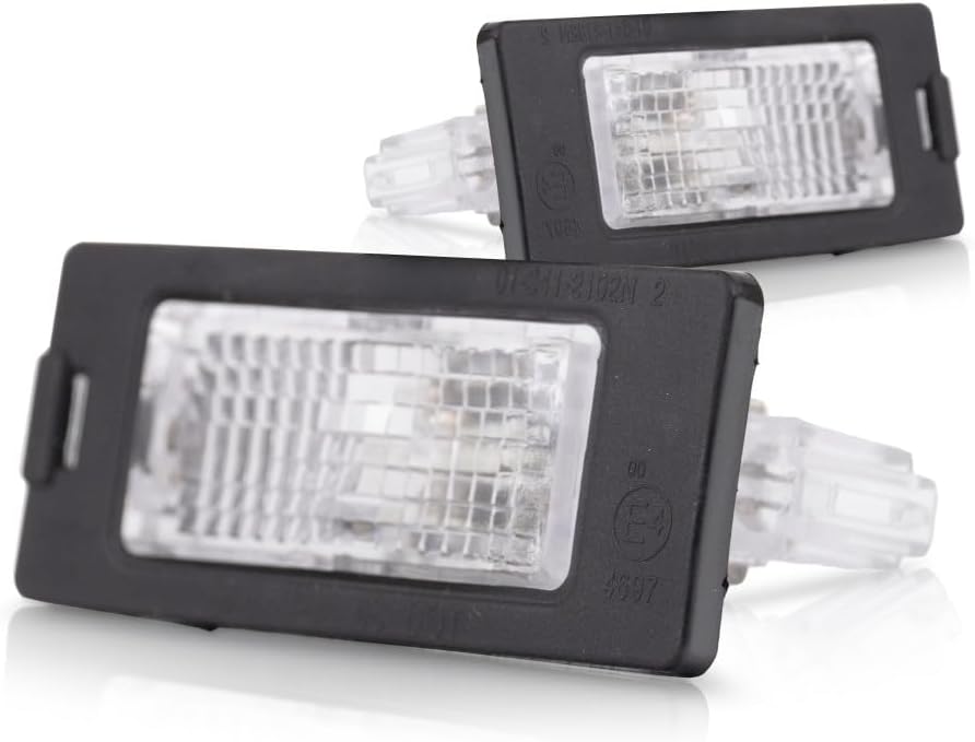KarParts360 For Volkswagen Tiguan 2014 15 16 17 2018 License Plate Lights Driver and Passenger Side | Pair | CAPA | Bulb Type | With Bulb(s) | Replacement For VW2870113, VW2870113C | 5N0943021B