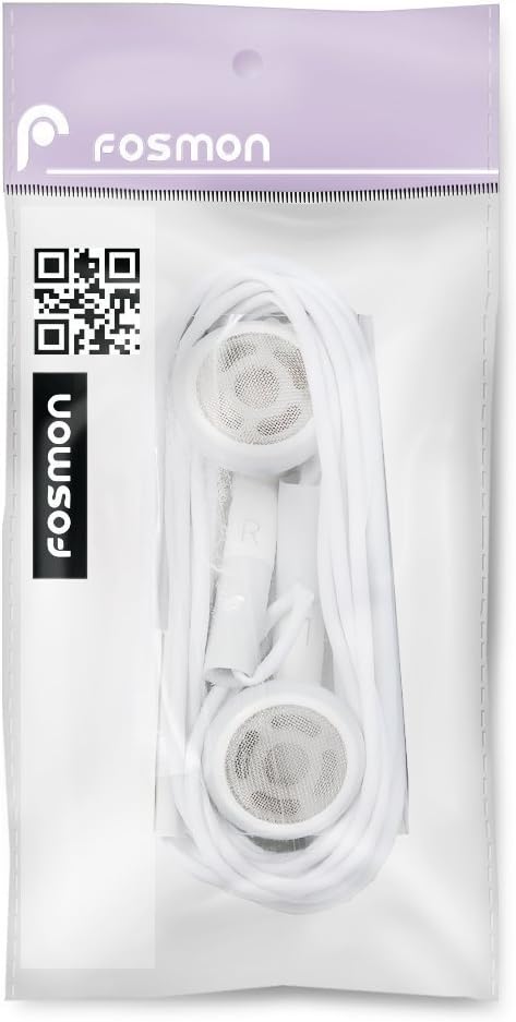 Fosmon (3 Pack) Headphone Earbuds 3.5mm in-Ear Headset with Microphone Earphone for Apple iPhone 6S/6S Plus, 6/6 Plus/SE / 5S / 5C / 5/4 / 4S / iPad/iPod Touch 5th / 4th Gen