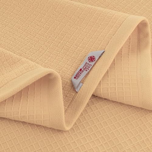 Image of Casa Copenhagen - Egyptian Cotton Waffle 6 Pcs Face Towel (30 X 30 cm) Colour : Beige