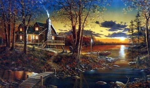 COMFORTS OF HOME by Jim Hansel 16"x 12"