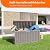 80 Gallon Resin Deck Box, Lockable Patio Storage Box for Furniture, Garden Tools and Outdoor Storage, Waterproof Outside Storage Box - Light Brown