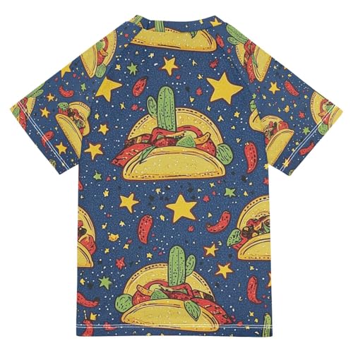 Kids Swimsuit Star Taco Cactus Sunscreen T-Shirts Swimwear Sets UPF 50+2