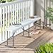 IWDOO 6ft Folding Bench 2 Pack, Plastic Folding Bench for Picnic Camping Dining Party Garden, 6 feet Foldable Benches for Soccer Multipurpose Entertaining Activities, Smooth HDPE Tabletop, White