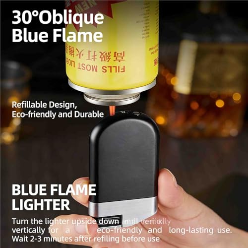 Encendedor de llama ajustable para camping, puros y chimeneas 6