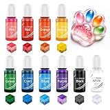 [Ｈ・Ｋ] レジン液 着色剤 レジン 染料 透明色-10色*10ml 高濃度 エポキシ樹脂顔料 カラー 樹脂着色剤 アルコールインク紙/ガラス/セラミック/金属などに適用