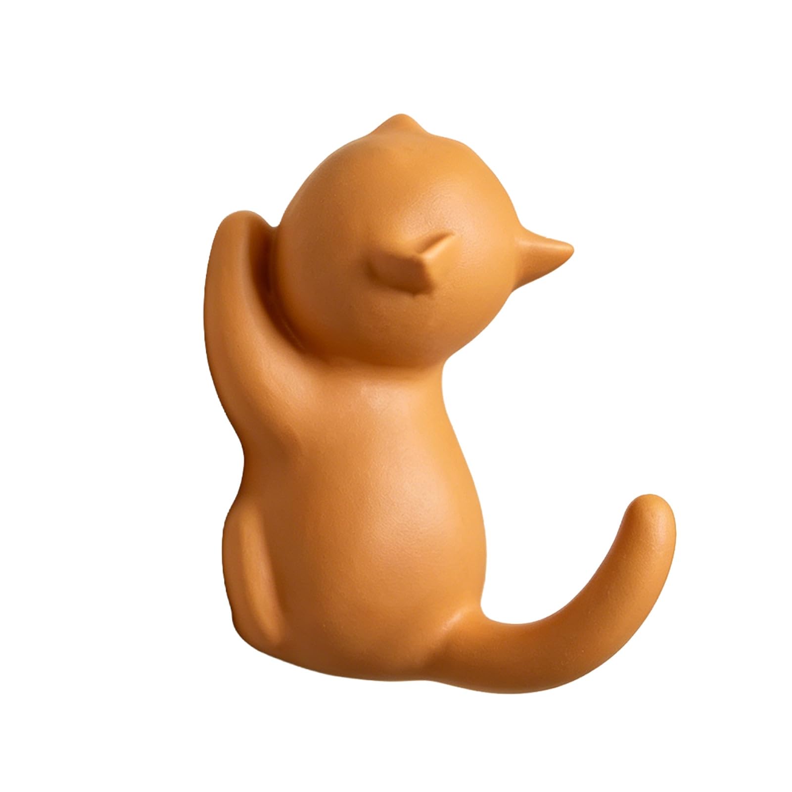Hook with Cute Cat Shape Compact Wall Hook Space-Saving Resin Key Towel Holder Adhesive Entryway Hook