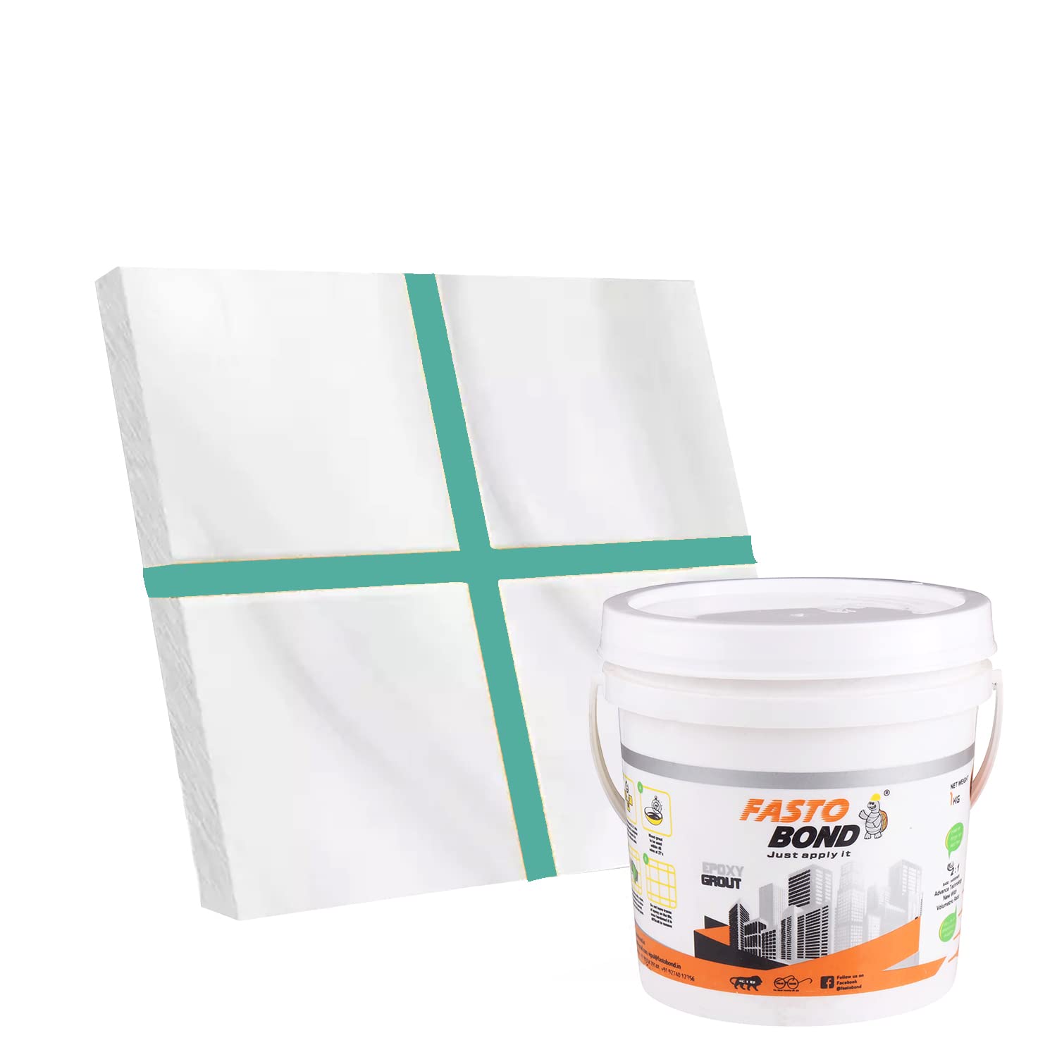 Fastobond Epoxy Grout For Tiles - 1 Kg - Olive Green Color Epoxy Tile Grout_Fastobond | 3 components only | Premixed Filler for uniform finish (B09298HZL3) Amazon Price History, Amazon Price Tracker