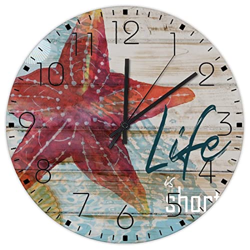 Horloge océan en bois rustique décoration murale loft - 2