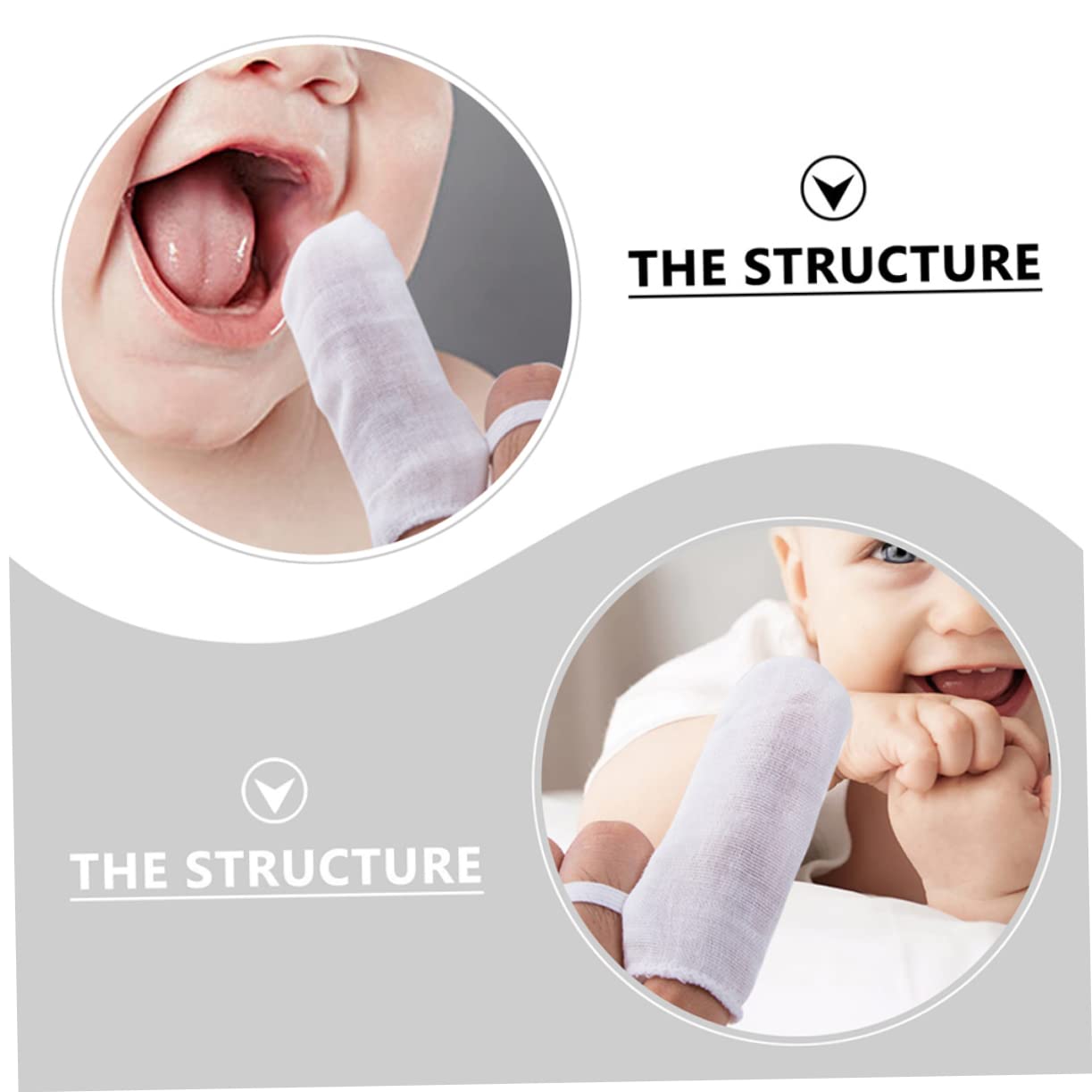KOMBIUDA 3 Set 18 Pz Garza Bambino Bocca Pulire Panno Denti Da Latte Spazzolini Da Denti Gomma Neonato Spazzolino Da Denti Bambino Strumento Spazzolino Da Denti Per Il