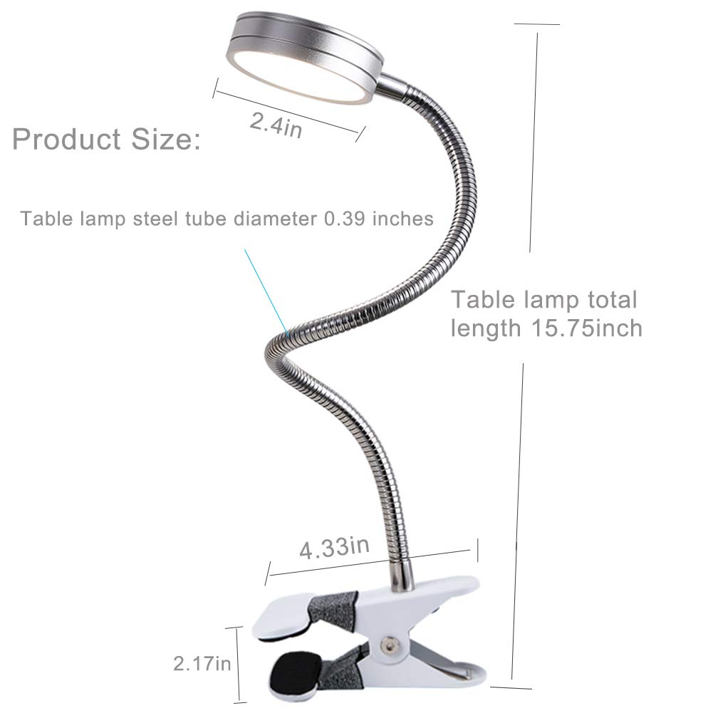 Lampa biurkowa regulowana ochrona oczu lampka stołowa do czytania, lampka biurkowa LED, złącze USB, światło do czytania i ochrona oczu lampa stołowa do łóżka, biura, sypialni (biała)