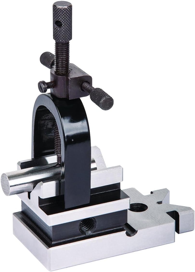 Buyohlic Hardened Steel All Angel Multi-Use Vee Block & Clamp Set, Precision Ground