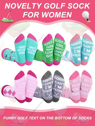 Croloose 6 Pairs Funny Golf Socks