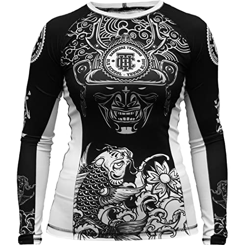 Camisa de compresión manga larga mujer fitness workout mma yoga