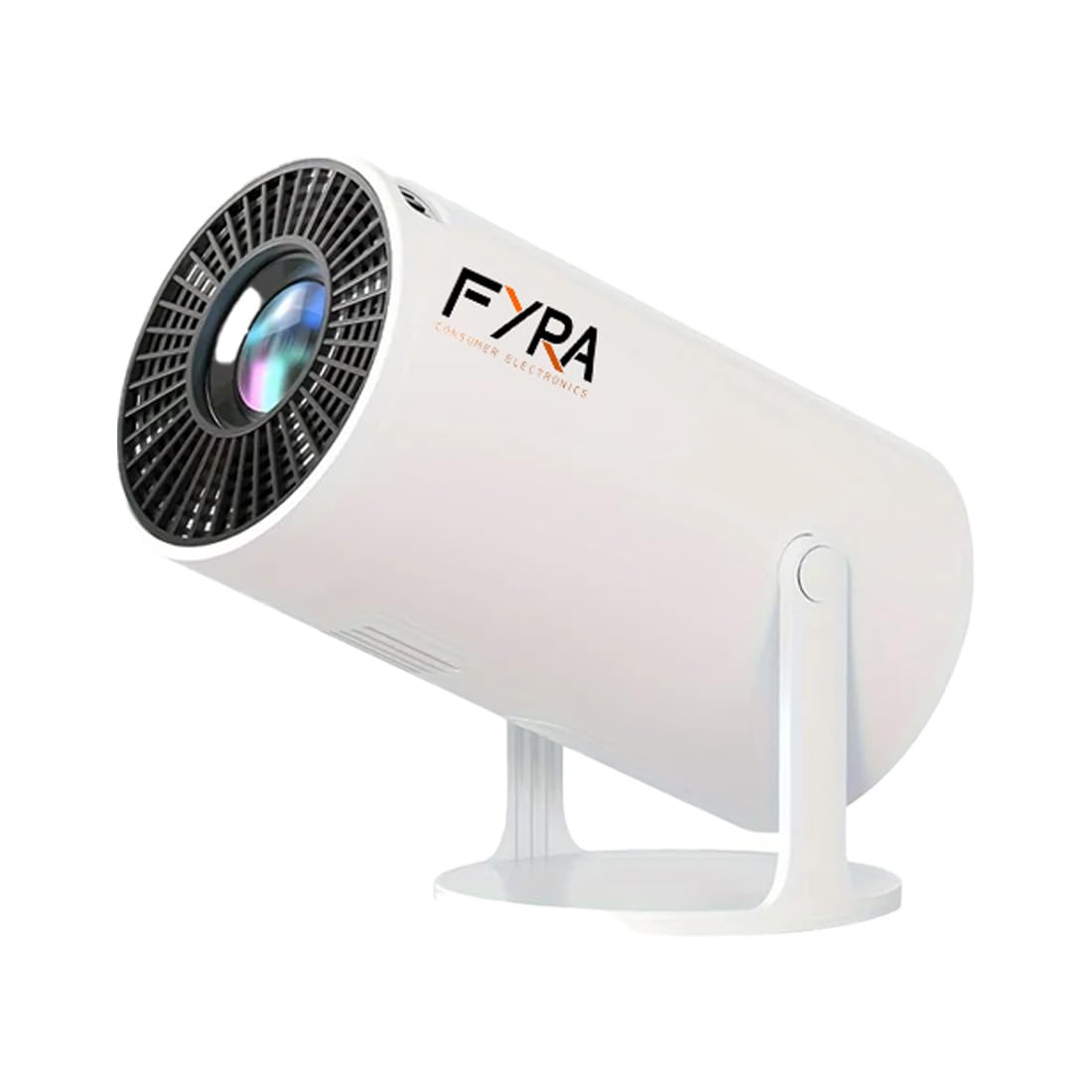 FYRA Mini projecteur portable avec Android 11, WiFi 6, pivotant à 180°, support 4K 1080P Full HD, 8000L, Bluetooth 5.0, LED LCD, HDMI, sans fil, Home Cinéma, activités de plein air