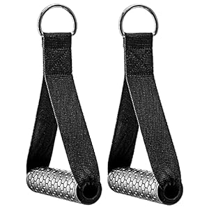 ANCLLO Oefening Weerstandsbanden Handvat -Kabel Machine Bijlagen Weerstandsbanden Handgrepen Fitness Strap Stijgbeugel Handvat Kabel Bevestiging Silicon Grip met Solid ABS Kernen