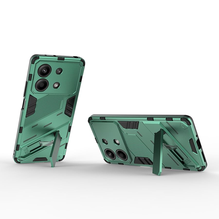 WOKEZ Stötsäkert Mobilfodral med Stativ för Redmi Note 13 Pro 5G/Poco X6