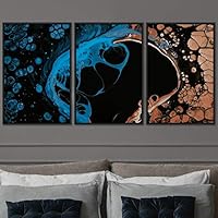3 Piece Framed Canvas Wall Art 3D Contemporary Canvas Prints Home Artwork Decoration for Living Room,Bedroom - 16