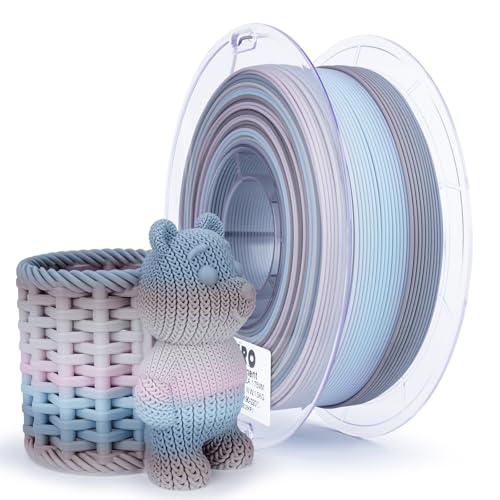 Image of ZIRO Fast Color Changing PLA, Matte Multi Colors Filament 1.75mm, No-Shine Rainbow 3D Printer Filament, Fit Most 3D Printers, 1KG / 2.2lbs Gradient Spool, Drift Feather