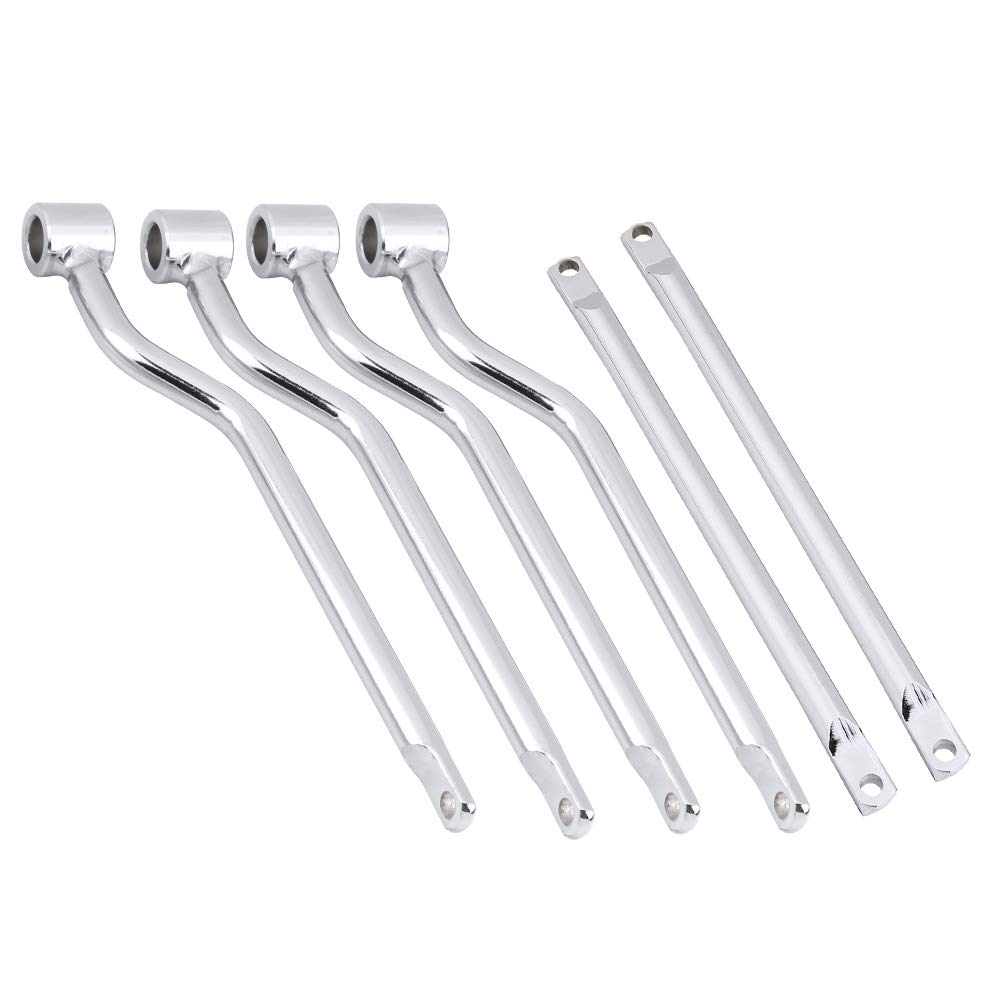 Barre per Borse Laterali, Kit Staffe per Barre di Supporto Borse Laterali per Moto Argento