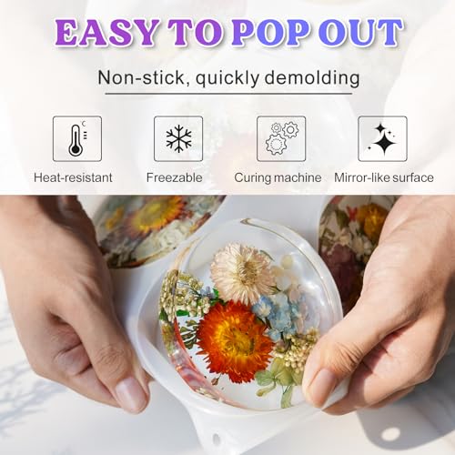 Let'S Resin ELR00269 Extra Deep Coaster Resin Molds Silicone thumb #4