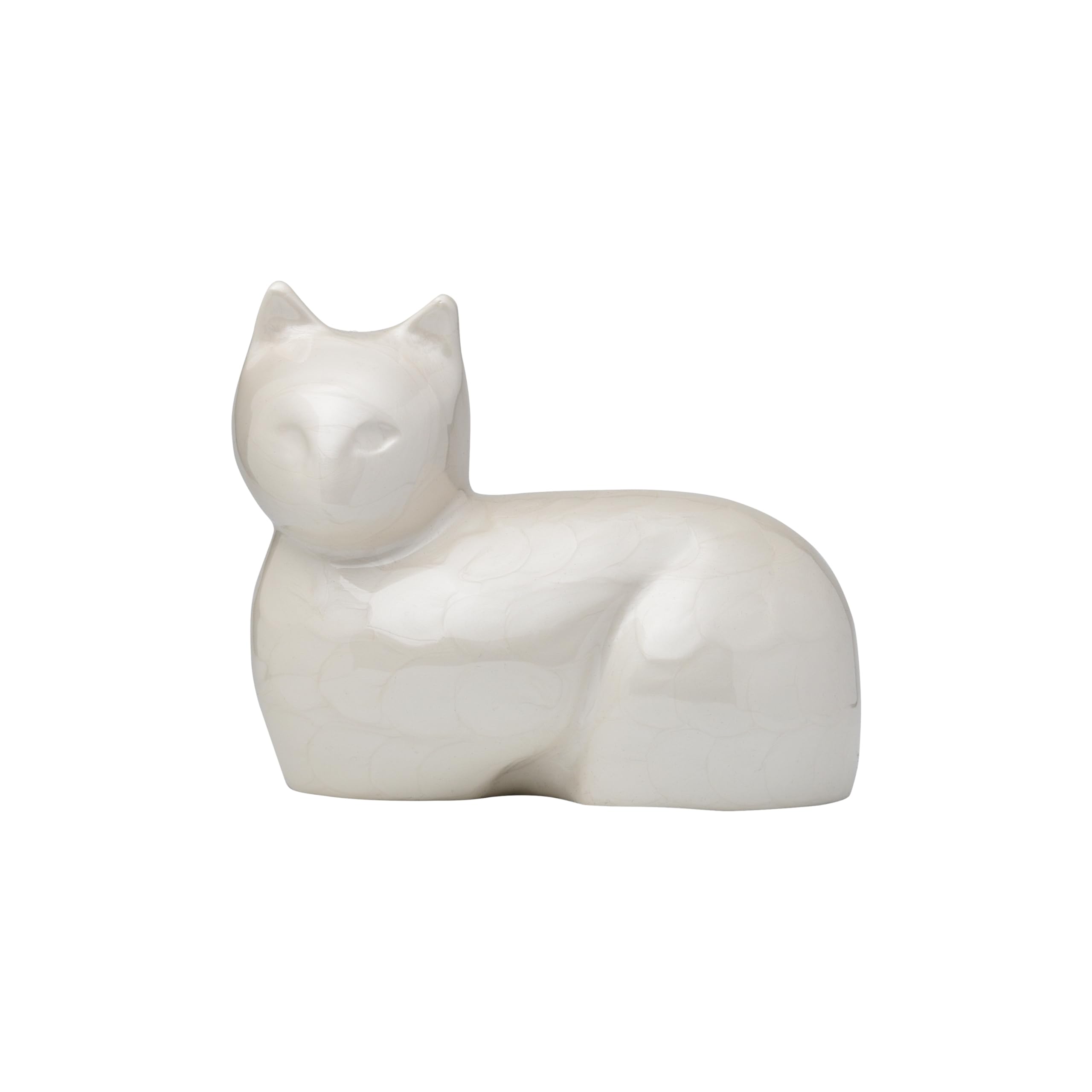 Royal Rapture Cat Kitty Figurine Pet Urn For Ashes Cremation Funeral Memorial Love Urns decorative, Pearl Charming, 5"