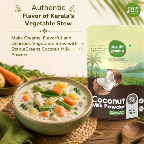 Image of StapleGreenz Coconut Milk Powder 300g|Rich, Creamy & Authentic Flavor
