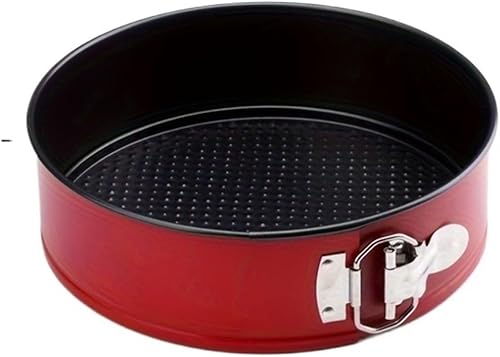 Juego de moldes redondos con revestimiento antiadherente con placa inferior extraíble y forma de corazón, moldes para tartas de queso (9 pulgadas