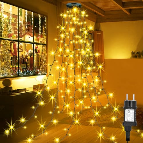 Bigzom Lichterkette Weihnachtsbaum mit Ring, 2M 280 LEDs...
