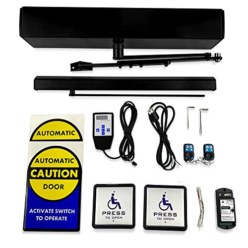 Olideauto Black Color Low Energy Handicap Auto Door Openers+Wireless Stainless Steel Handicap Push