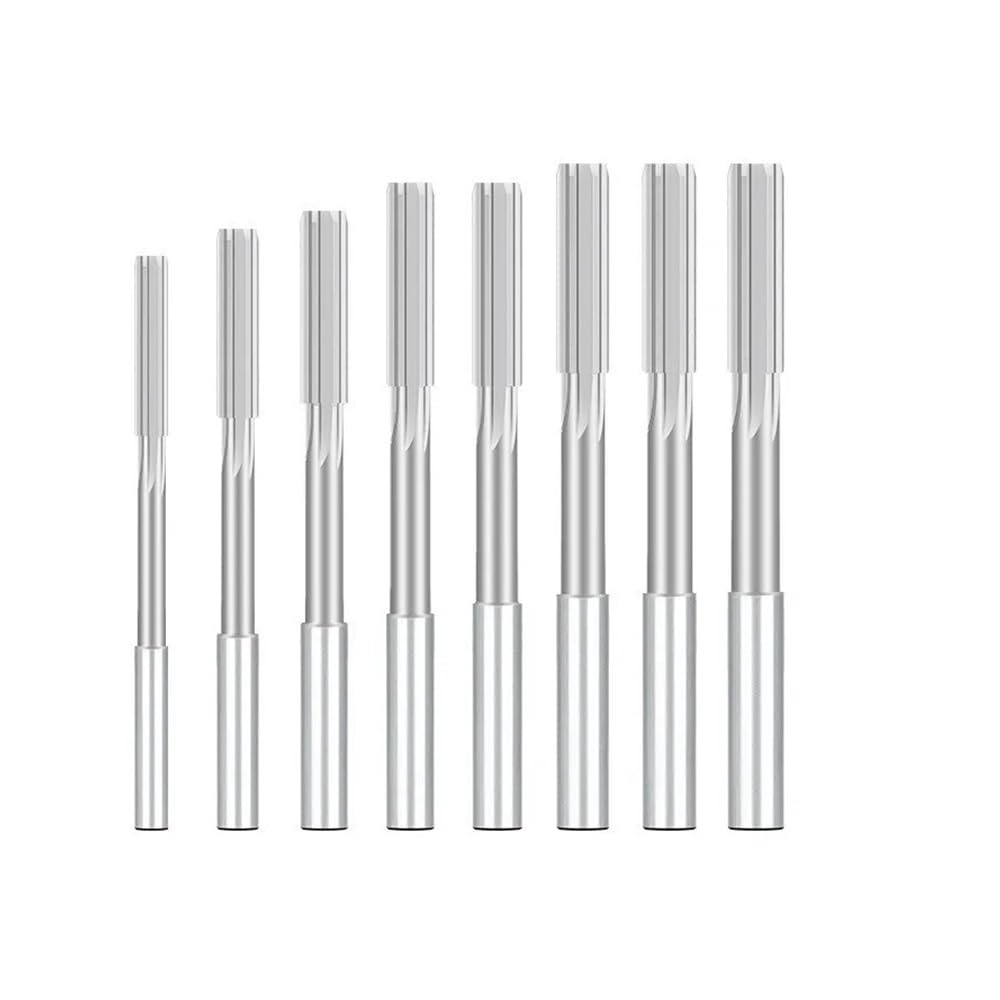 TCETVMVXR W6542 HSS Machine Tool Reamer H8, 2mm- 20mm Straight Shank Chuck Machine Tool Reamer Straight Slot Reamer Milling Cutter(4pcs 6-12mm Set H8)