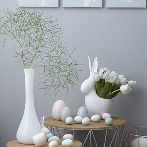 Leonardo Sacchetta vloervaas, 1 stuk, handgemaakte solifleurvaas in gebogen vorm, moderne decoratieve vaas van wit glas hoogte: 40 cm, 035602 - Afbeelding 4