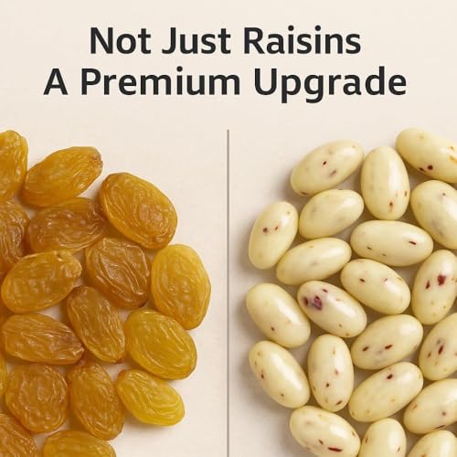 Image of Vbalaa Rose Petal Raisins 300gm | Coated in White Chocolate & Rose Extract | No Added Preservatives, Colors & Artificial Flavours | Rich in Nutrition | Ideal for Snacking & Gifting