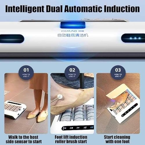 Máquina de limpieza de suela totalmente automática, pulidora de zapatos recargable para el hogar y la oficina, limpiador sin agua de 260 RPM con tecnología de inducción - imagen 4